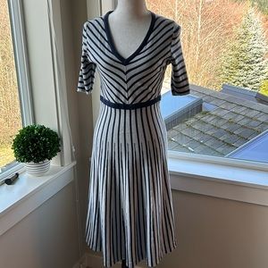 Boden striped vneck midi dress